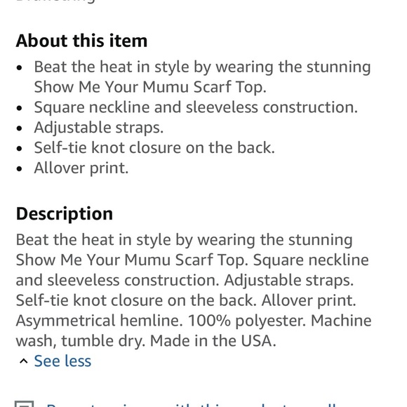 NWT Show Me Your MuMu Go Go Scarf Top Size XS - Picture 3 of 5